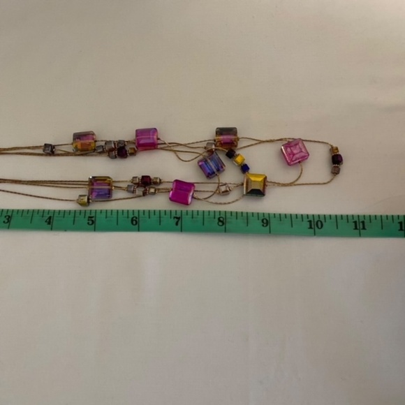 ALI-KHAN 4-Layers Aurora Borealis Crystal Beads Necklace - Picture 6 of 6